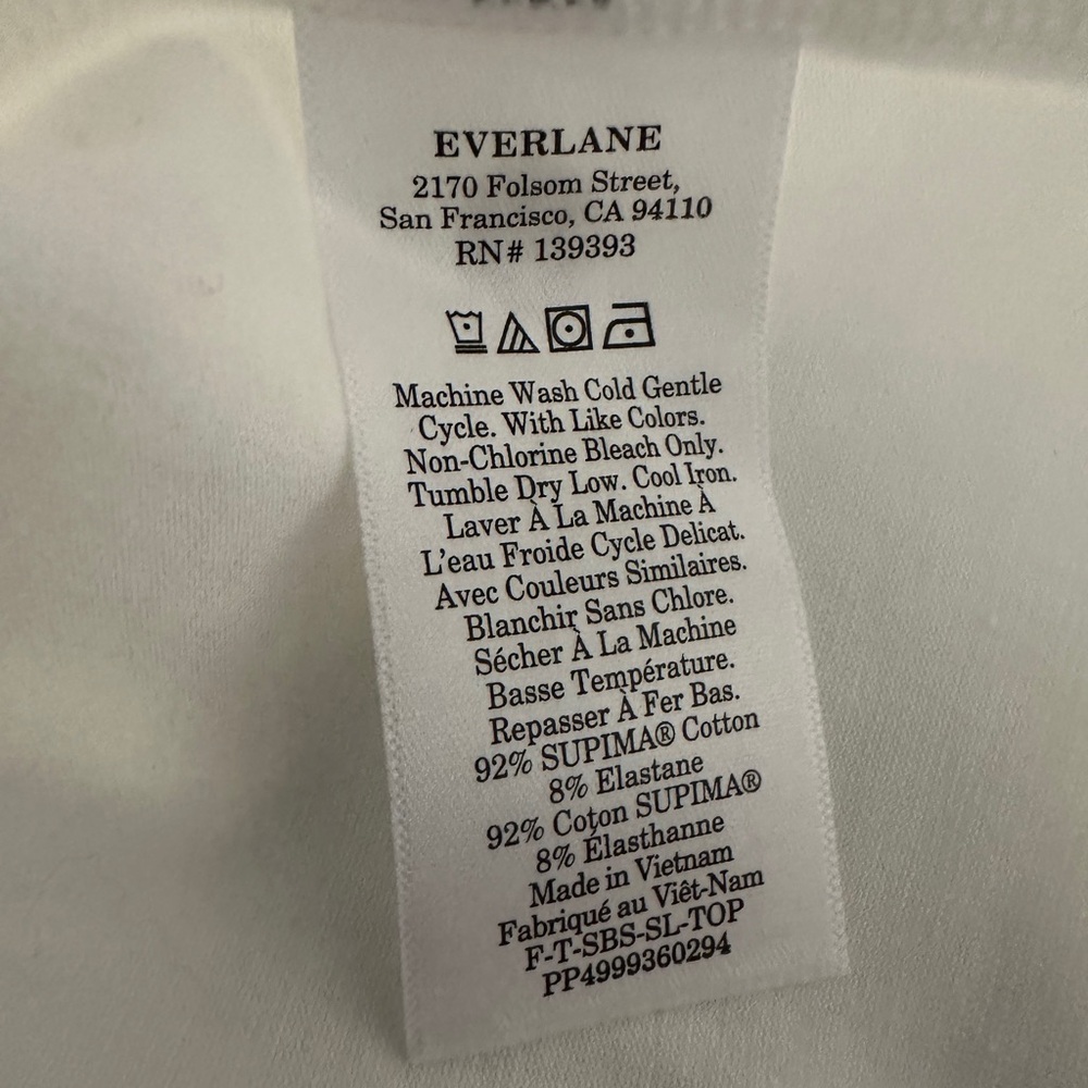 Everlane THE FORM OFF-SHOULDER TOP color White size medium - Picture 9 of 9